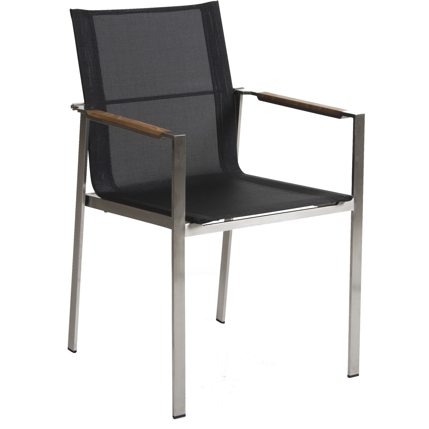 Gotland Stackable Chair, Stainless/Black