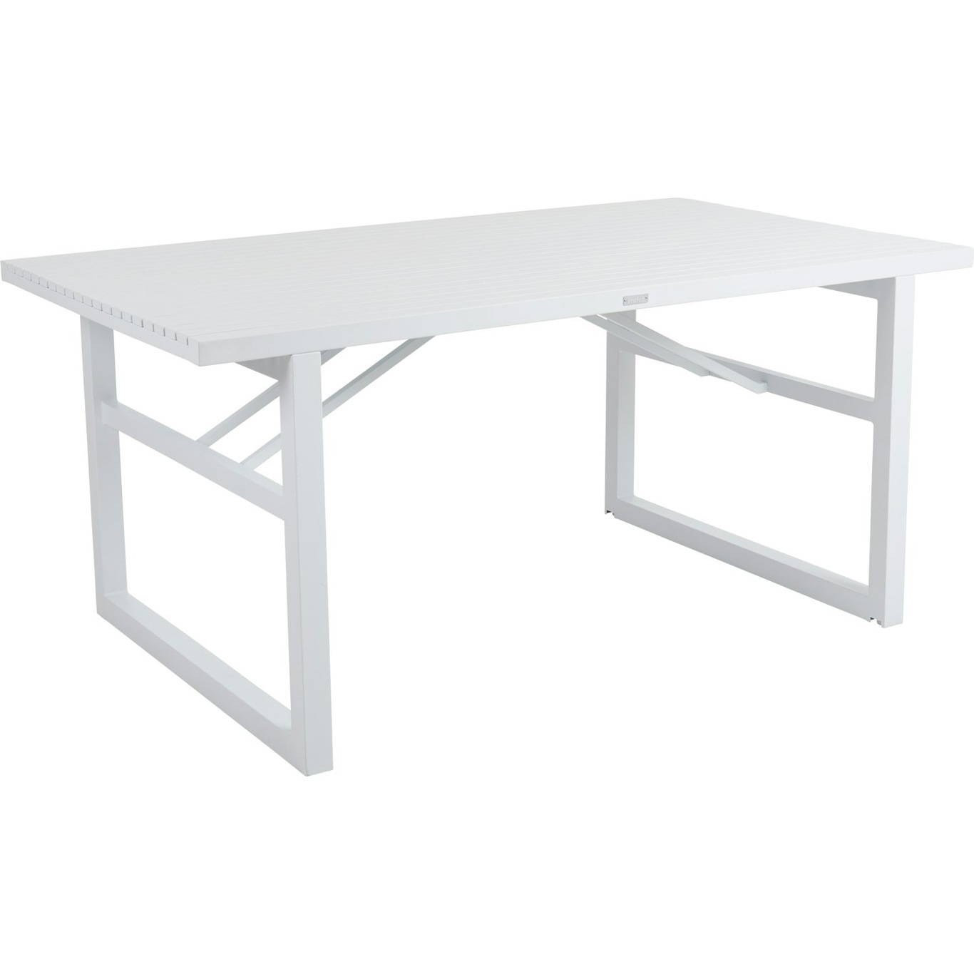 Vevi Ruokapöytä, Valkoinen 160x90 cm Alumiini, Valkoinen