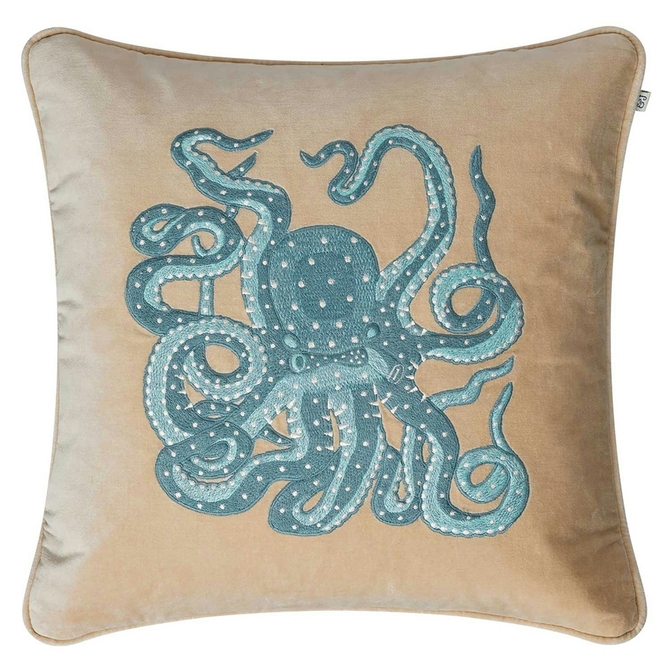 Octopus Cushion Cover 50x50 cm, Beige