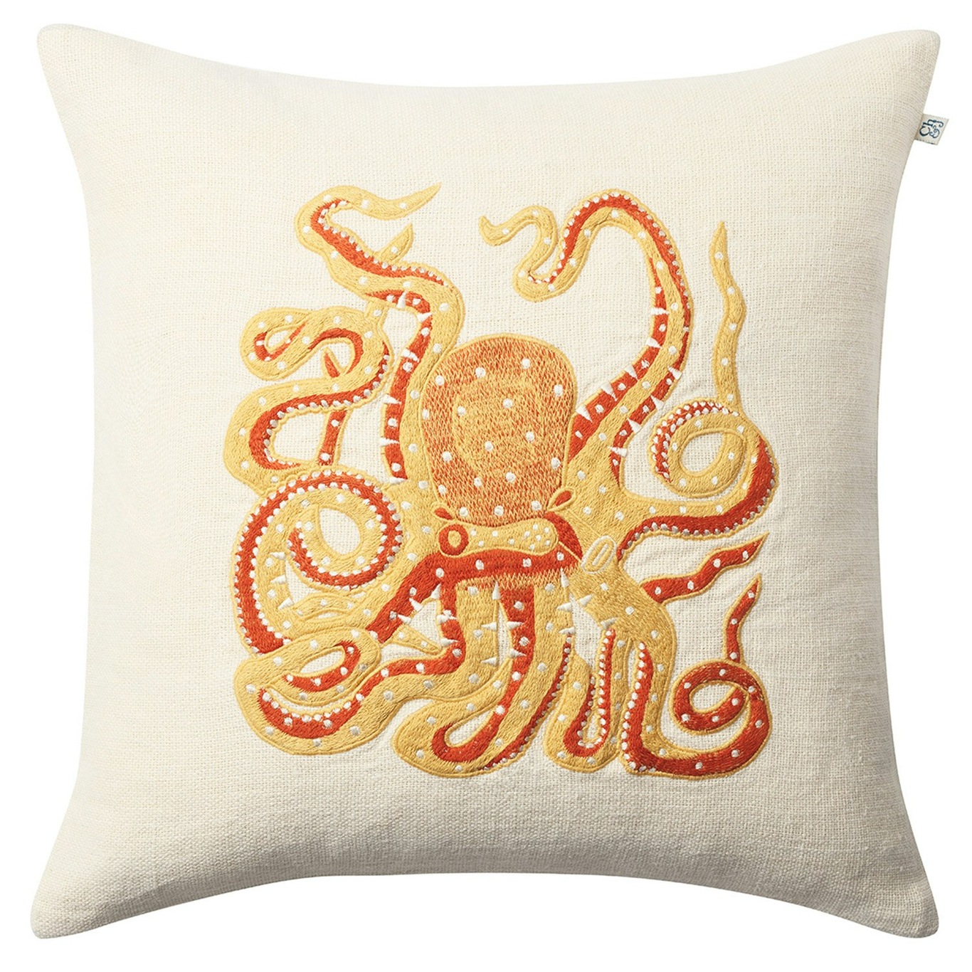 Octopus Cushion Cover 50x50 cm Spicy Yellow/Orange