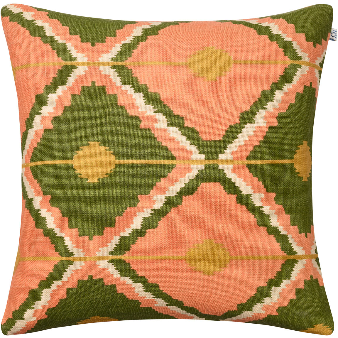 Pune Cushion Cover, 50x50 cm Tyynynpäällinen 50x50 cm, Spicy Yellow / Vihreä