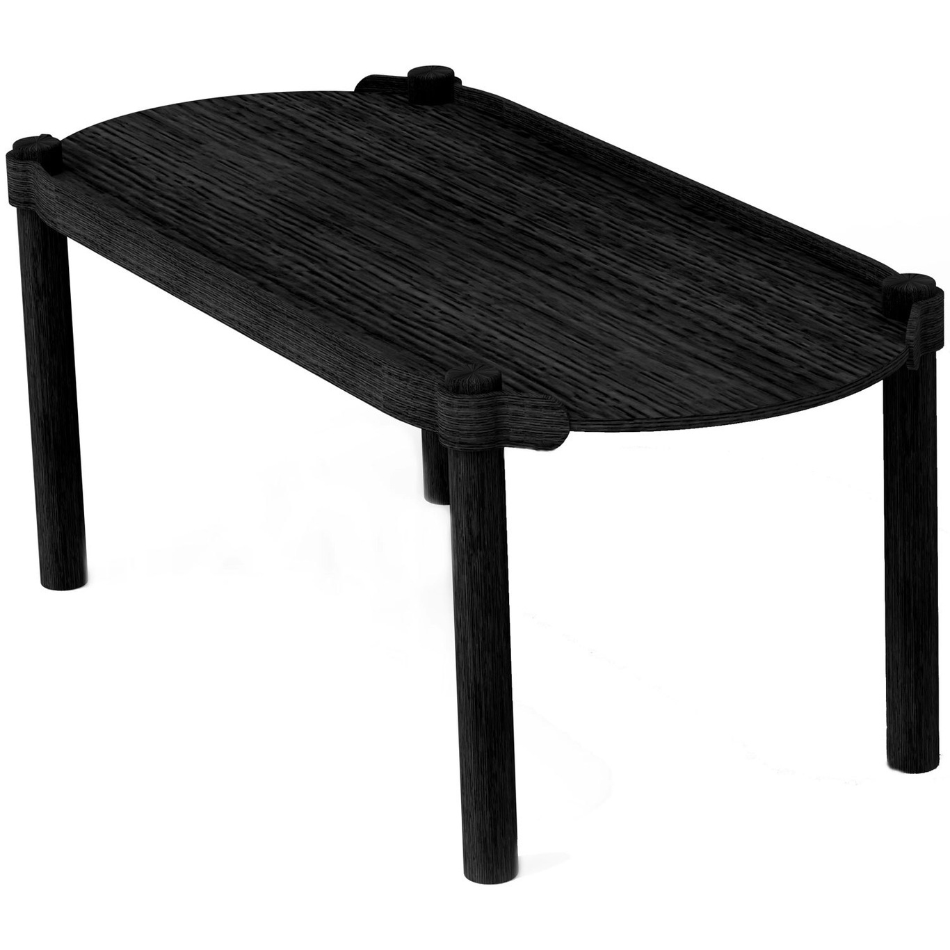 Woody Sohvapöytä 50x105 cm, Black Stained Oak