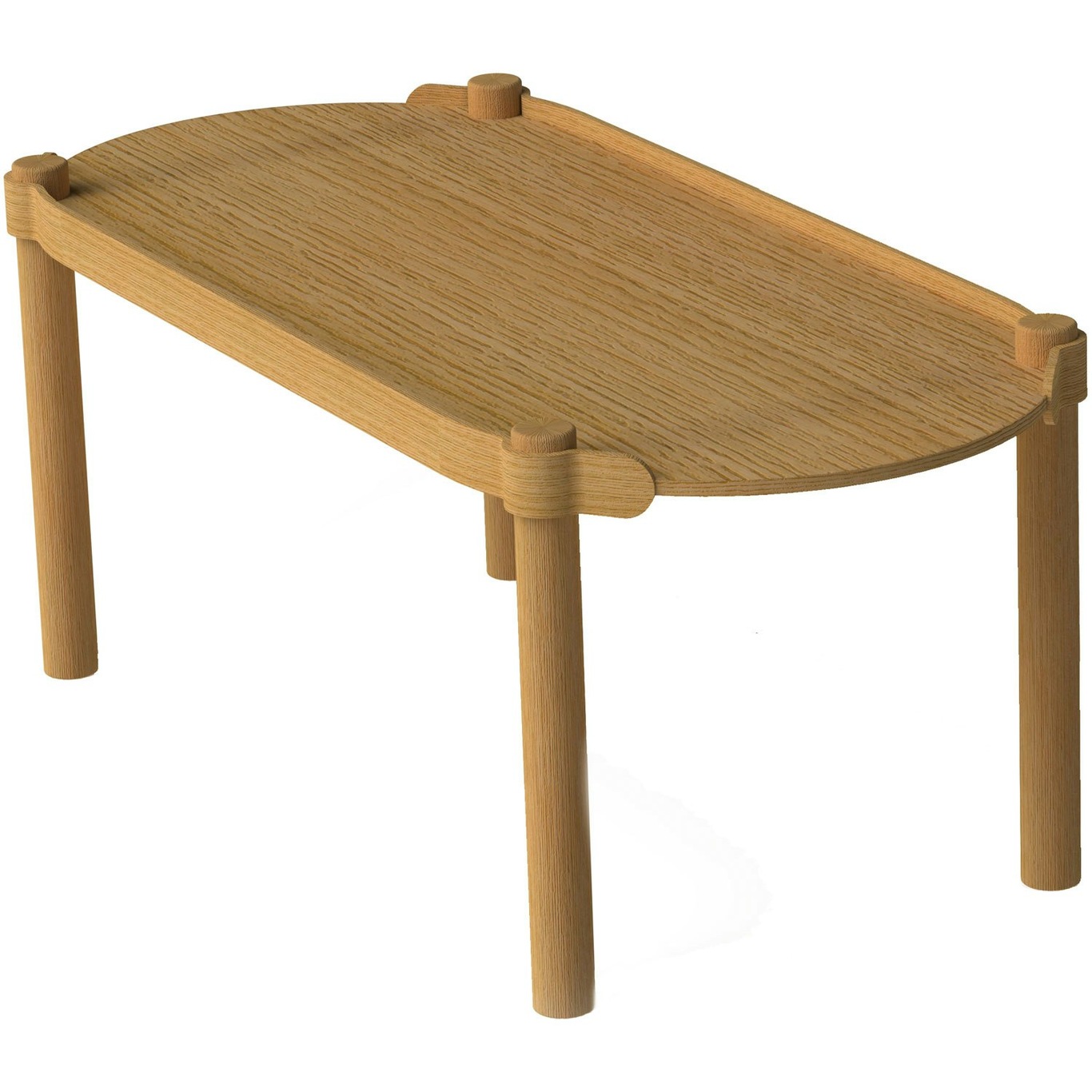 Woody Sohvapöytä 50x105 cm, Luonnollinen Tammi
