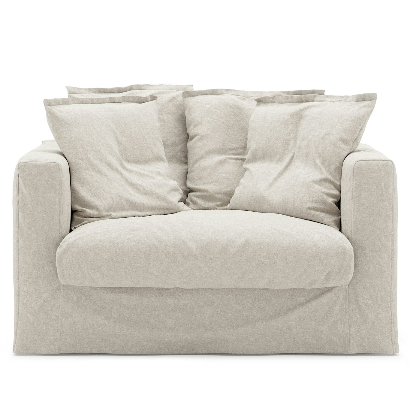 Le Grand Air Loveseat Linen Love Seat-Sohva Pellava, Creamy White
