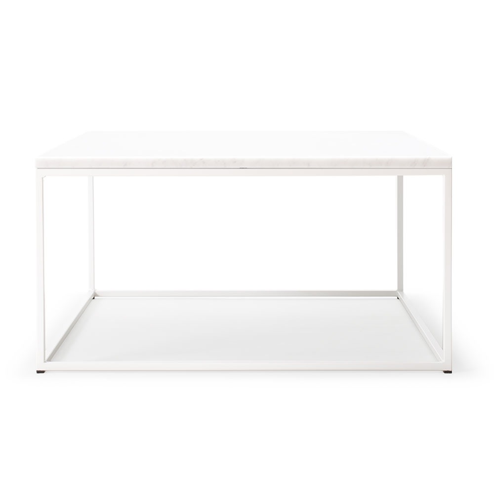 Marvelous Sohvapöytä 80x80 cm, Valkoinen / Valkoinen Marmori