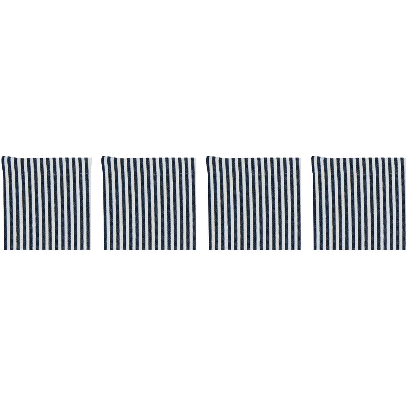 Narrow Stripe Lasinaluset 10x10 cm 4-pakkaus, Laivastonsininen