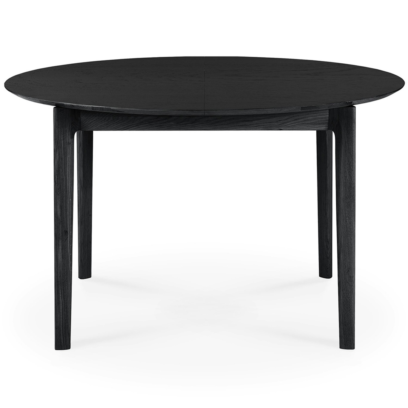 Bok Ruokapöytä Pyöreä Laajennettava Ø129 cm, Black Oak