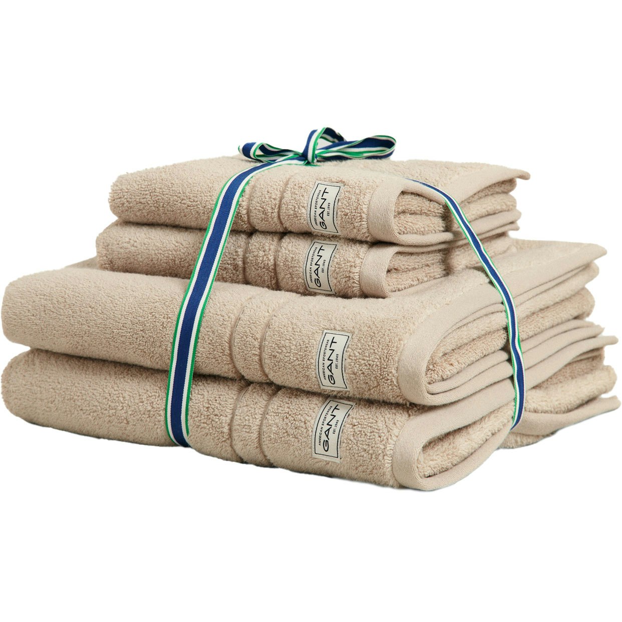 Premium Pyyhkeet 4 kpl:n pakkaus 50x70 + 70x140 cm, Silver Sand