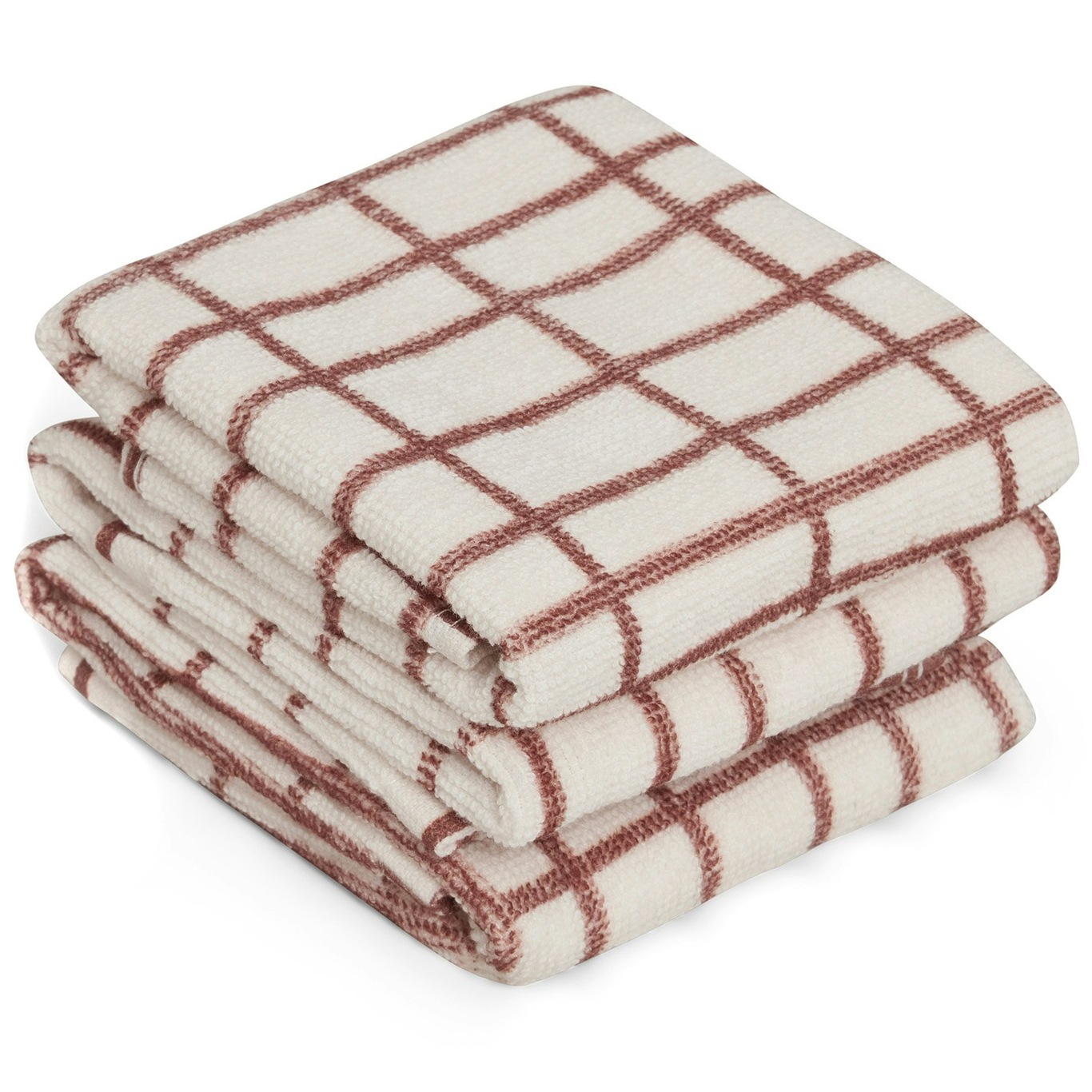 Checks Washcloths 3-pack, 30x30 cm