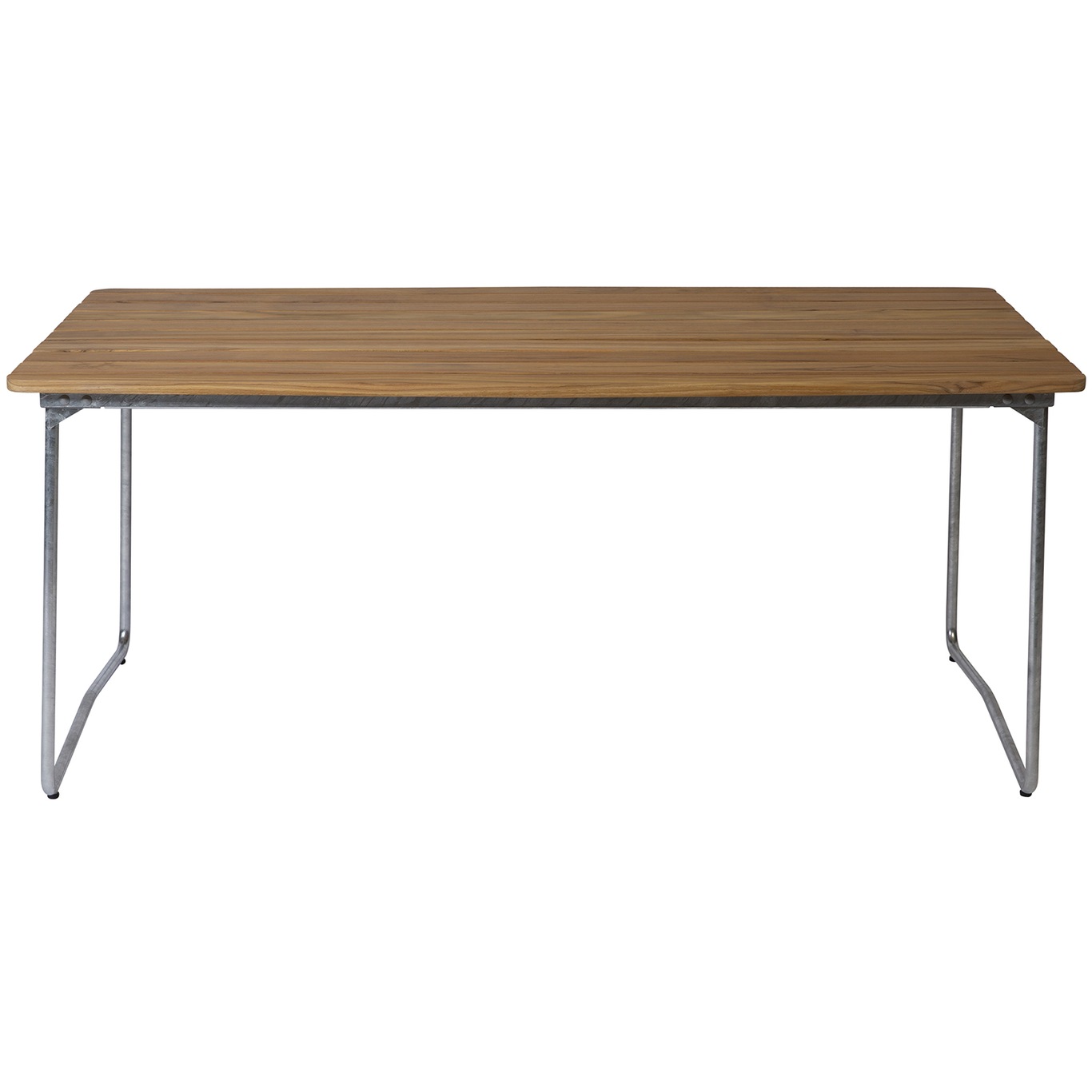 B31 Pöytä 92x170 cm, Käsittelemätön Tiikki / Kuumagalvanoitu Teräs