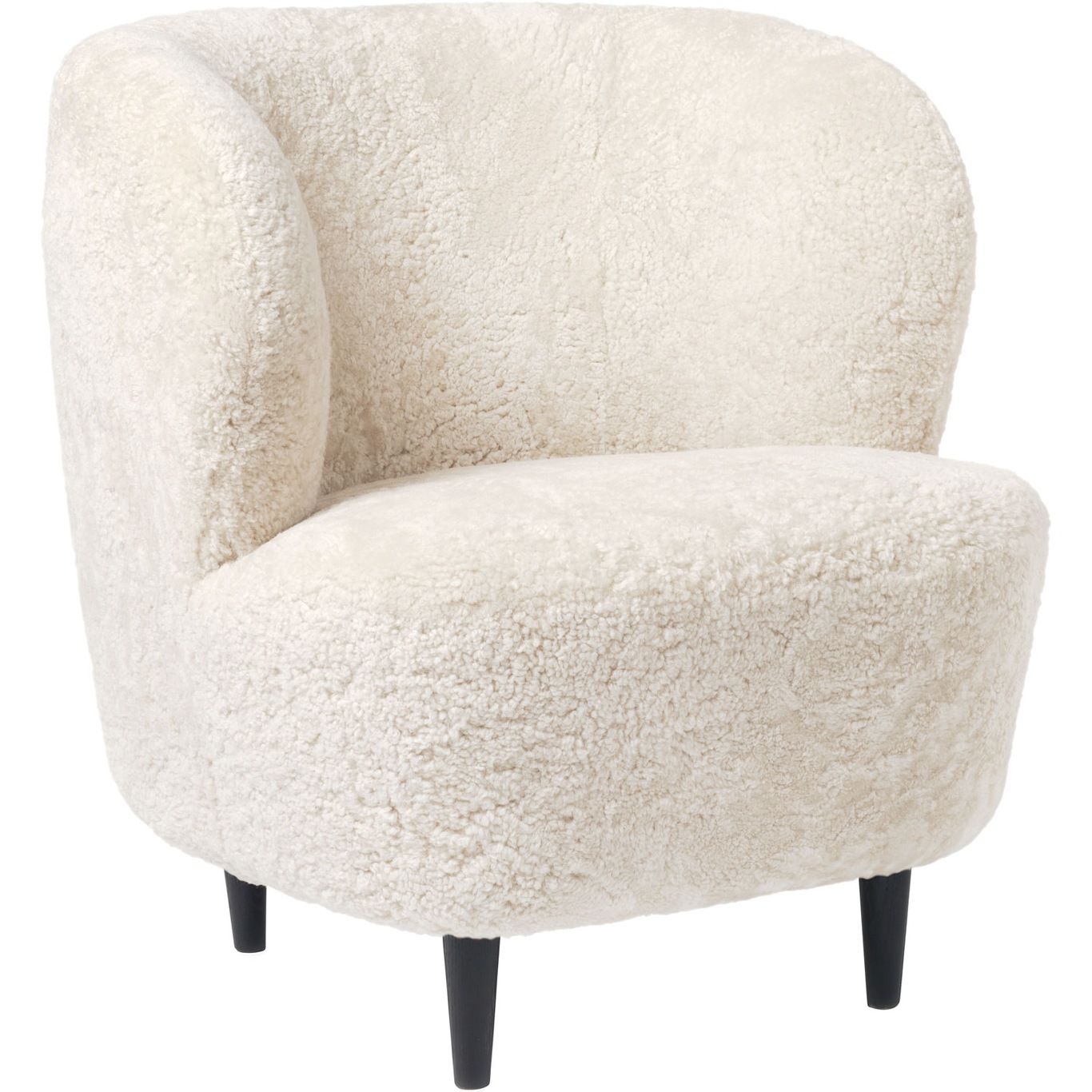 Stay Lounge Chair Sheepskin Offwhite/Black Oak