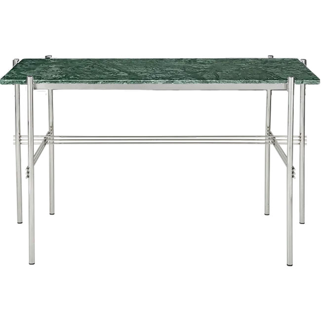TS Pöytä 60x120 cm, Kiiltävä Teräs / Vihreä Guatemalanmarmori