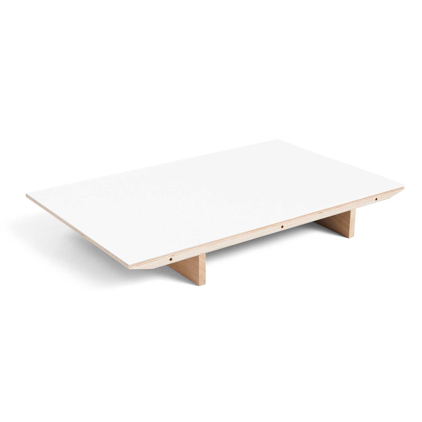 CPH 30 Extendable Leaf 50x80 cm, White Laminate/Water-based Lacquered Oak