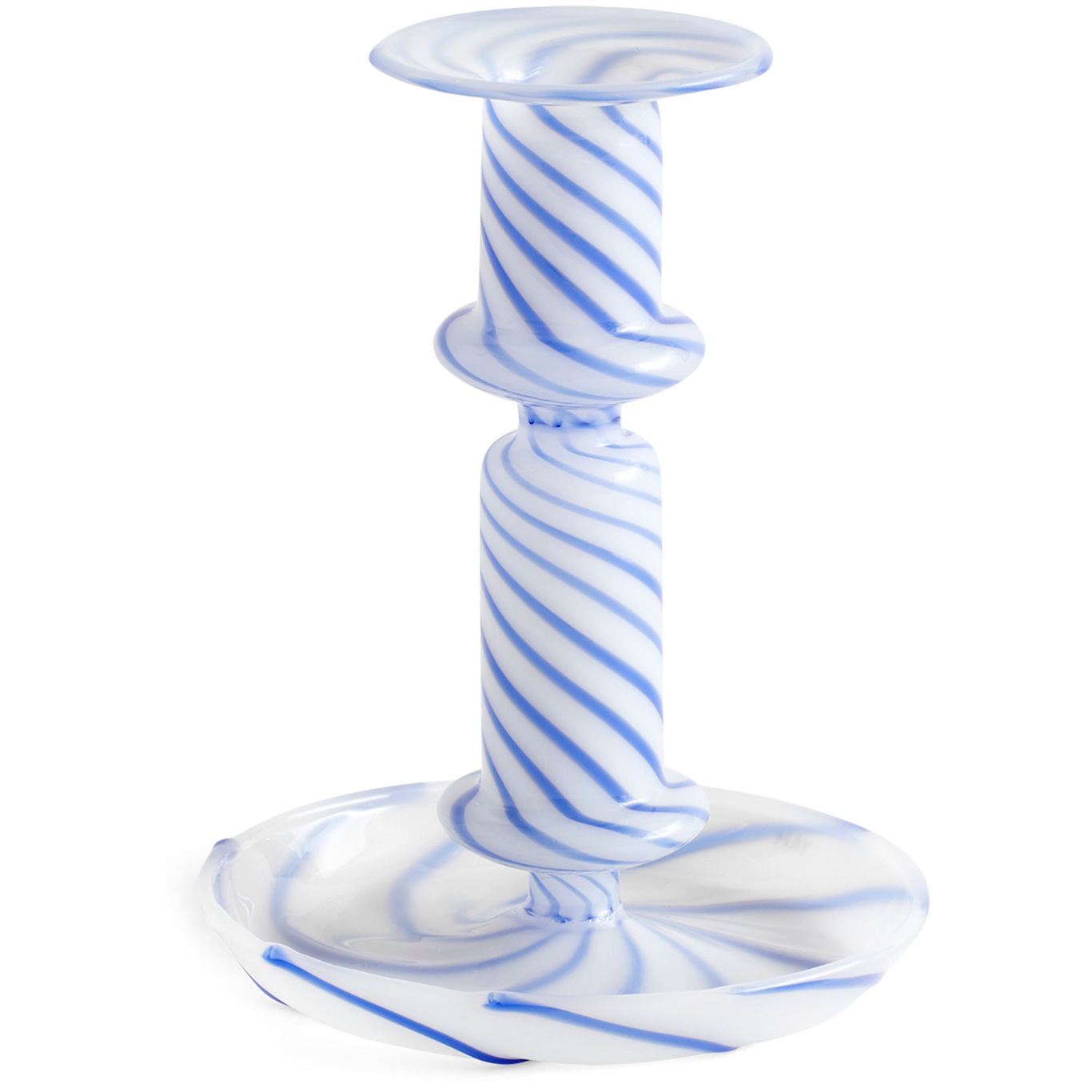 Flare Stripe Milk Kynttilänjalka 14 cm Sininen