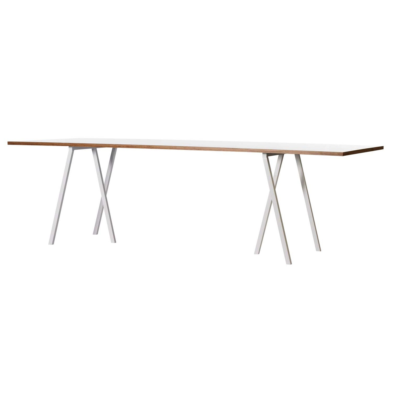 Loop Stand Pöytä 200 cm, Laminaatti / Valkoinen