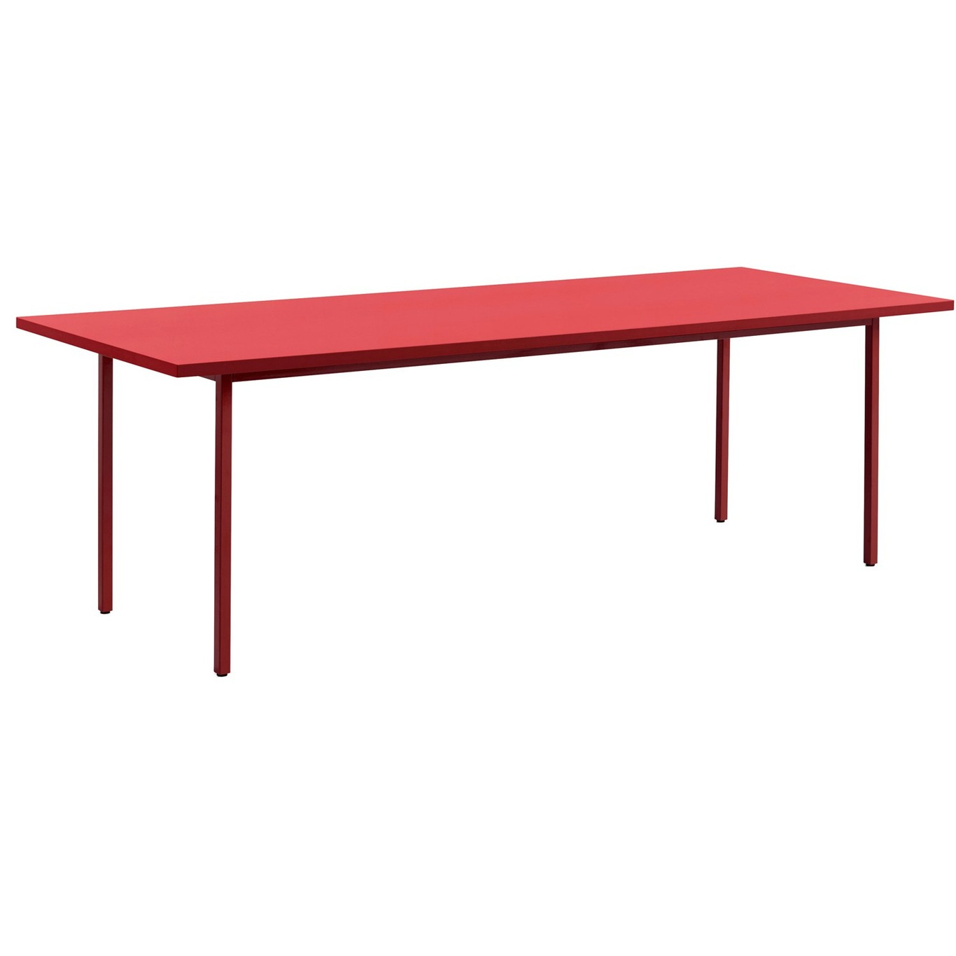 TwoColour Pöytä 240x90 cm, Viininpunainen / Punainen