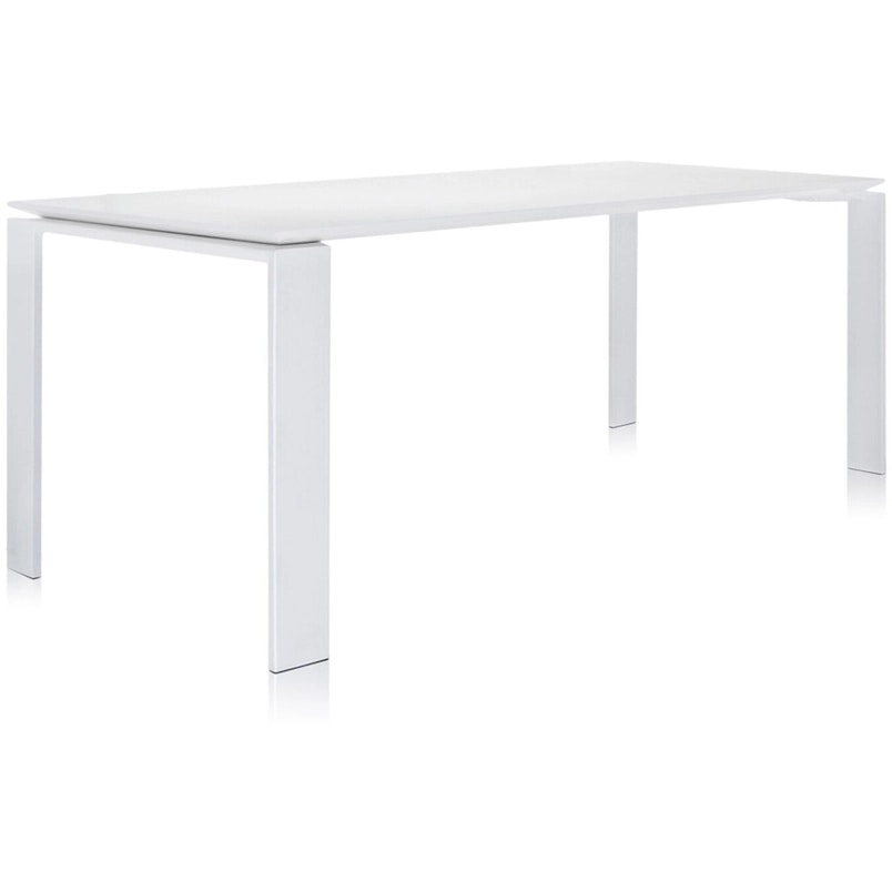Four Pöytä Ulkona Käytettävä Valkoinen, 79x190 cm