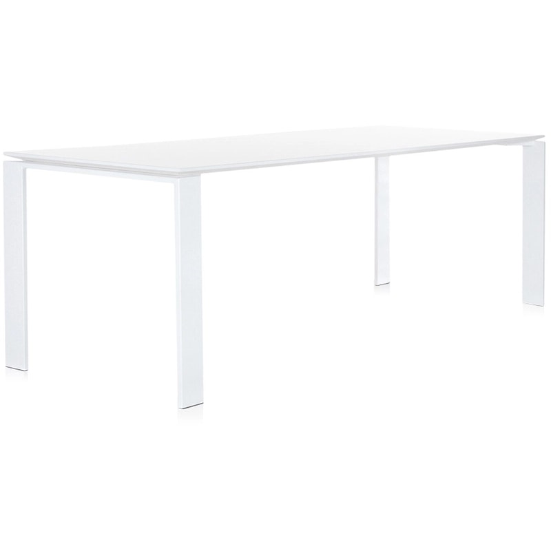 Four Pöytä Ulkona Käytettävä Valkoinen, 79x223 cm