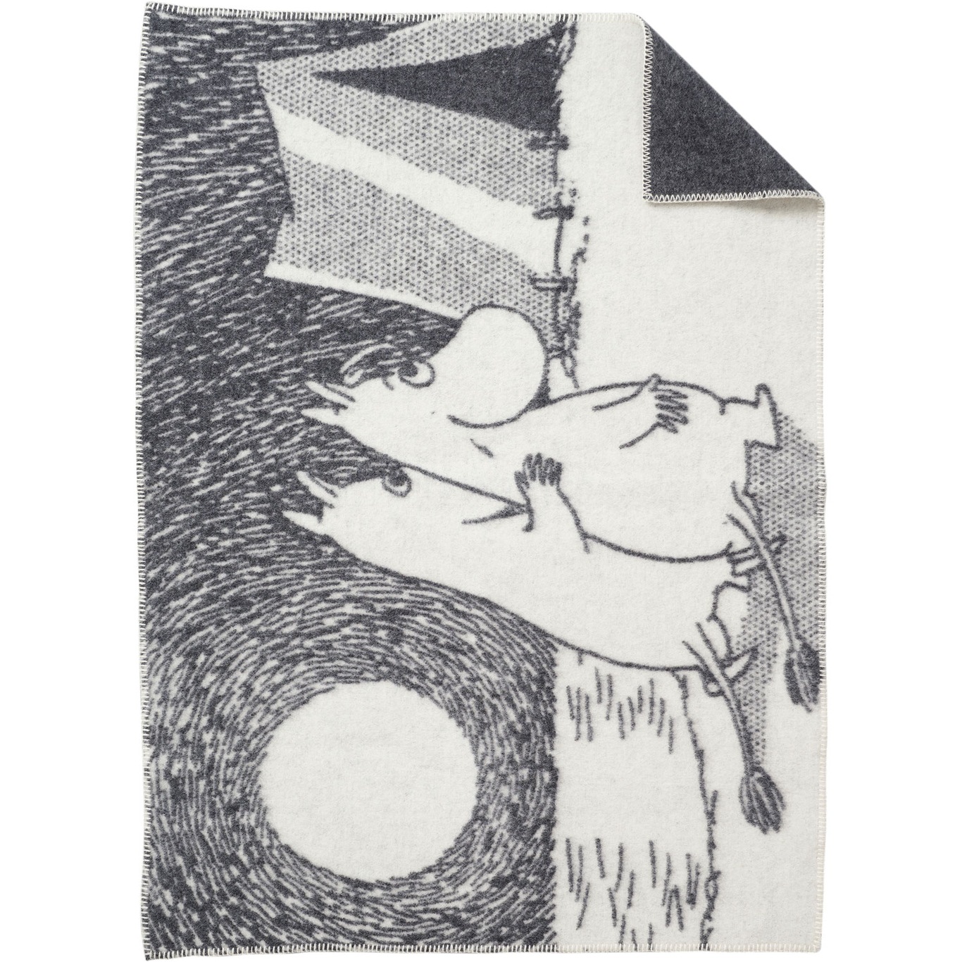 Moomin adventure Huopa 90x130 cm, Musta
