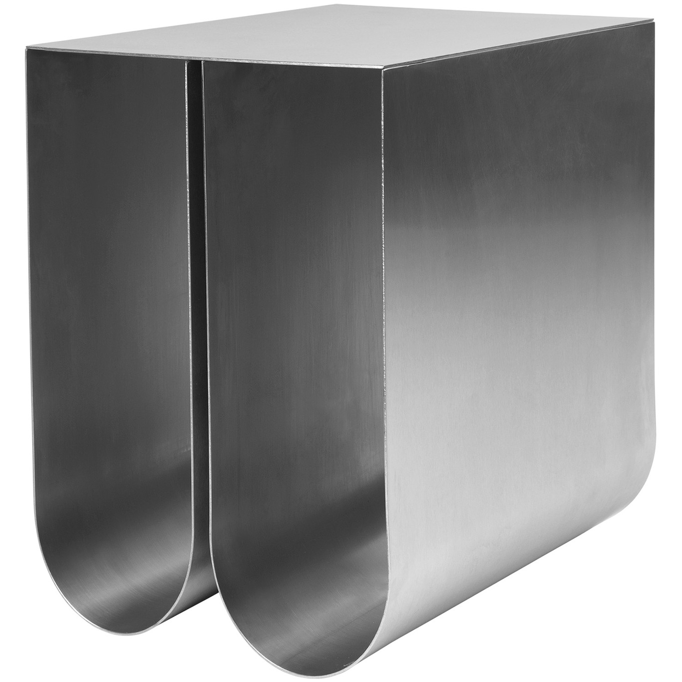 Curved Sivupöytä, Stainless Steel