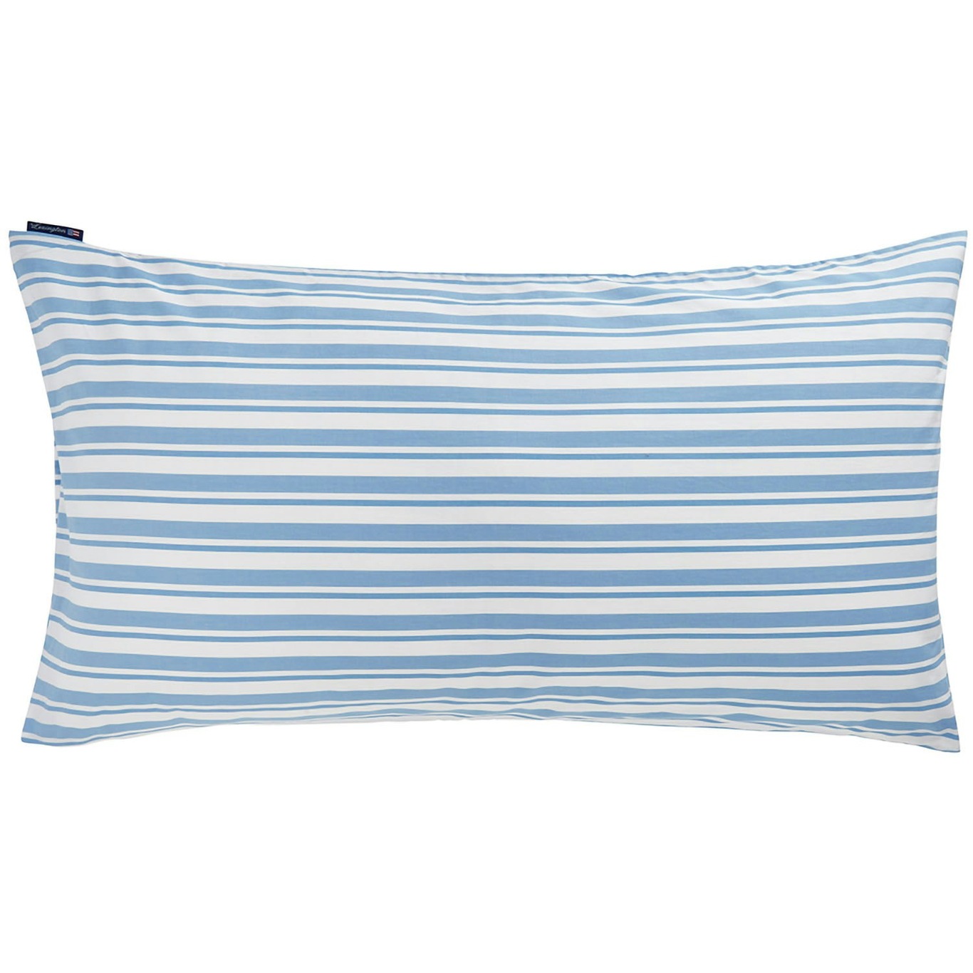 Striped Cotton Poplin Tyynynpäällinen, 50x90 cm Sininen
