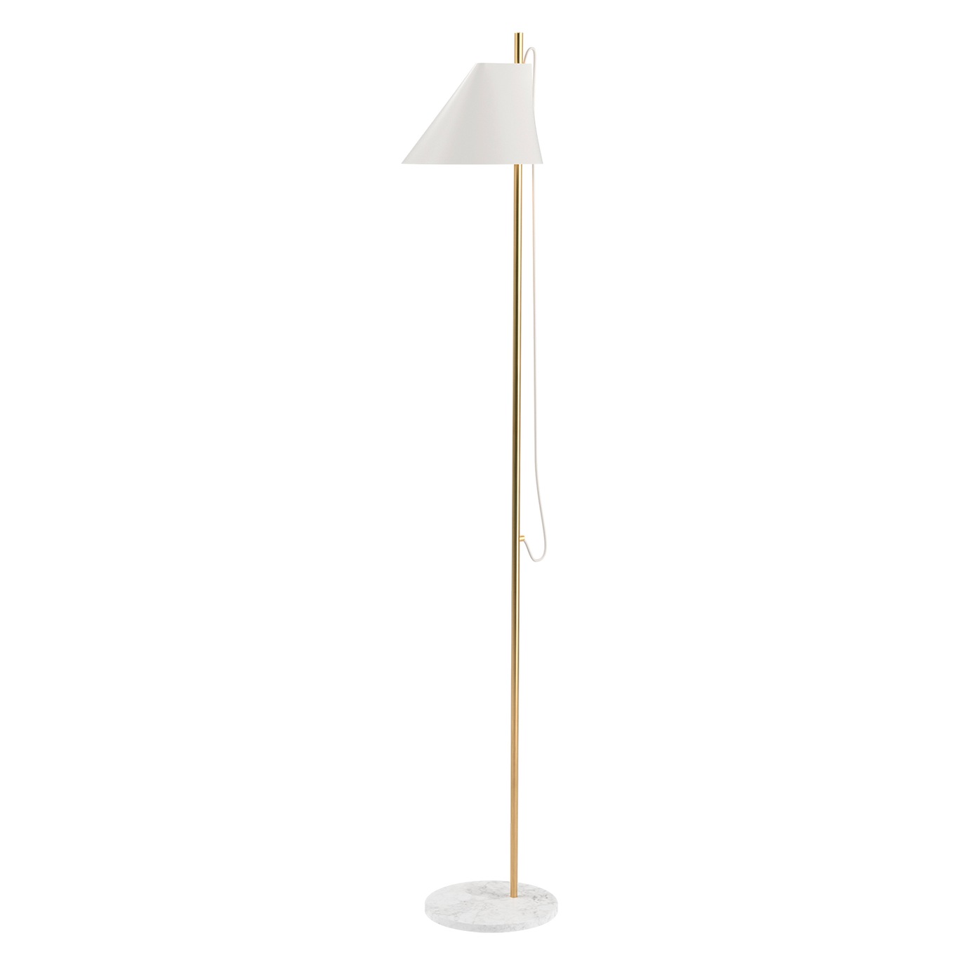 Yuh Floor lamp, Brass/White