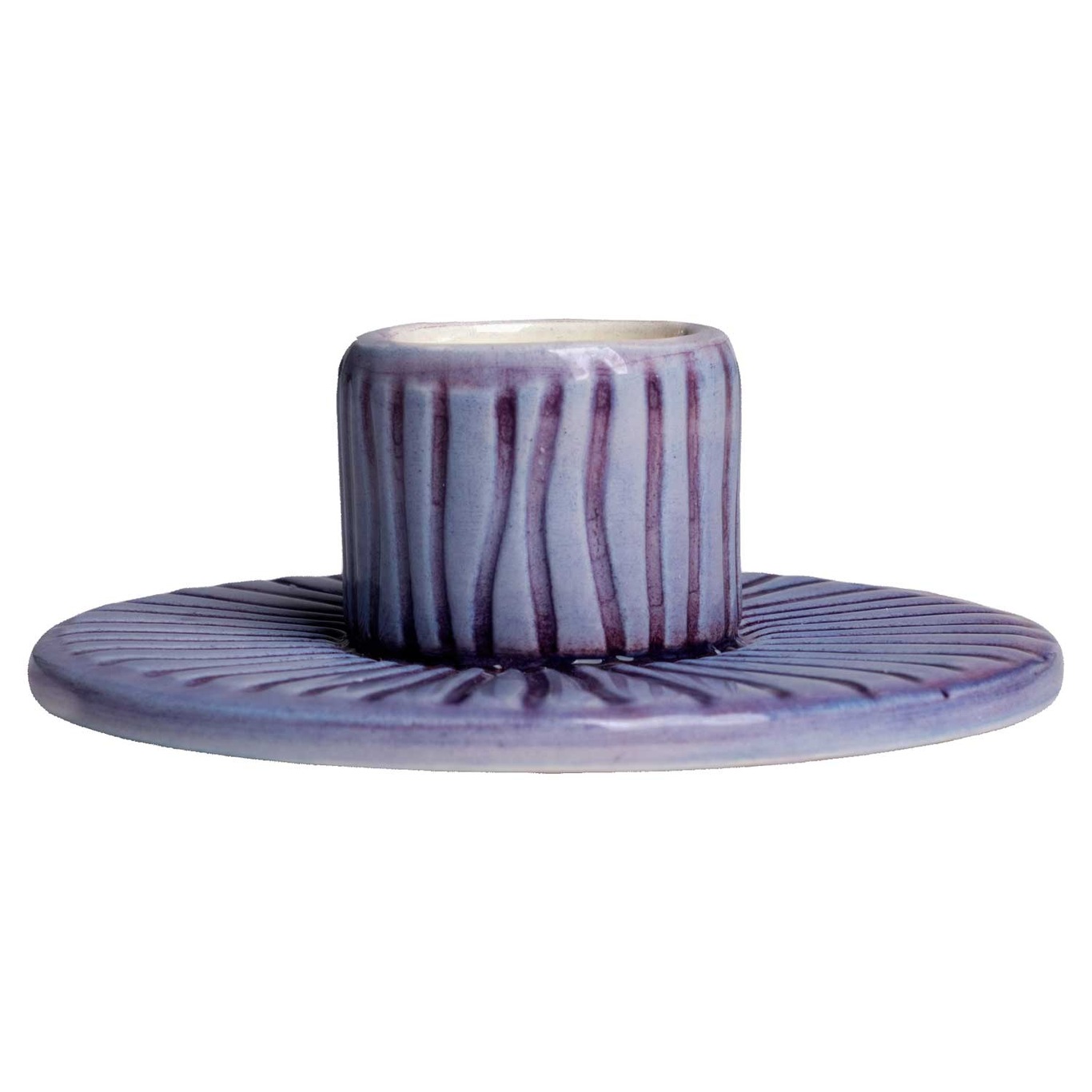 Stripes Kynttilänjalka 8 cm, Violetti