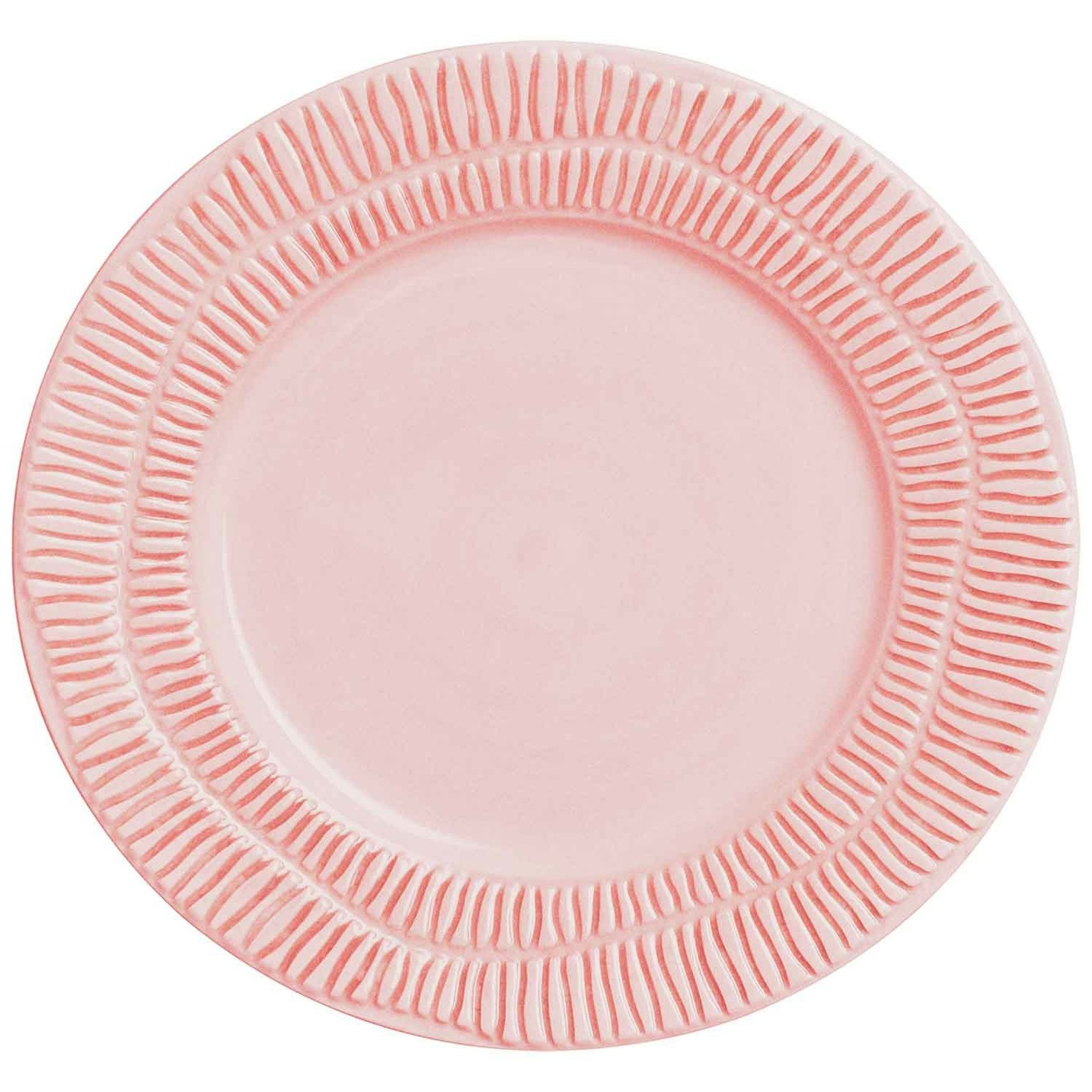 Stripes Lautanen 21 cm, Vaaleanpunainen 