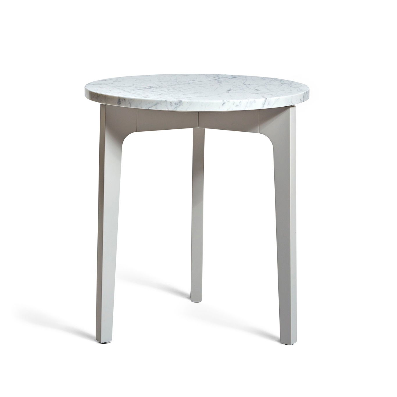 Höllviken Sivupöytä Ø45x50 cm, Vaaleanharmaa/Carrara-marmori