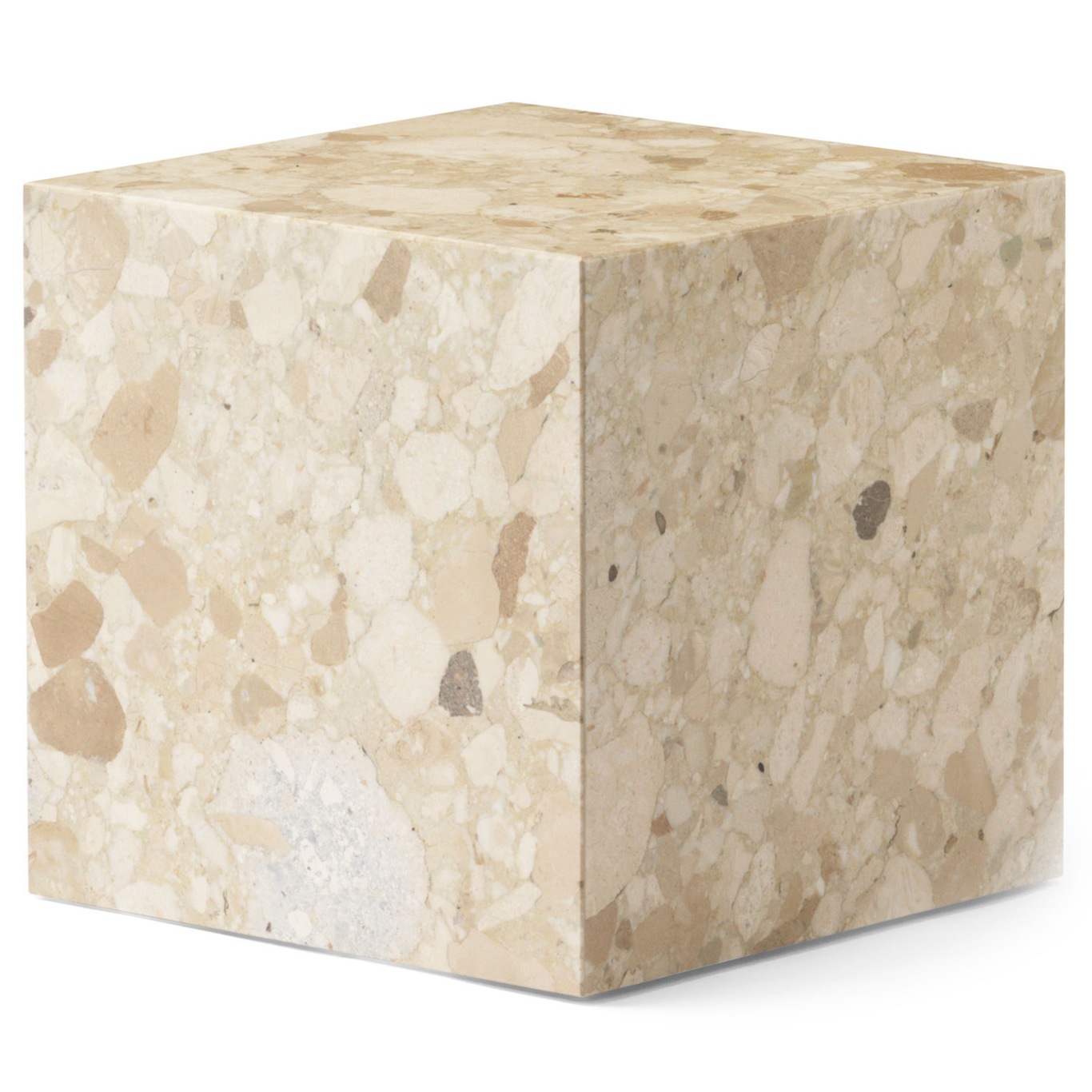 Plinth Cubic Sivupöytä 40x40 cm, Kunis Breccia Marmori