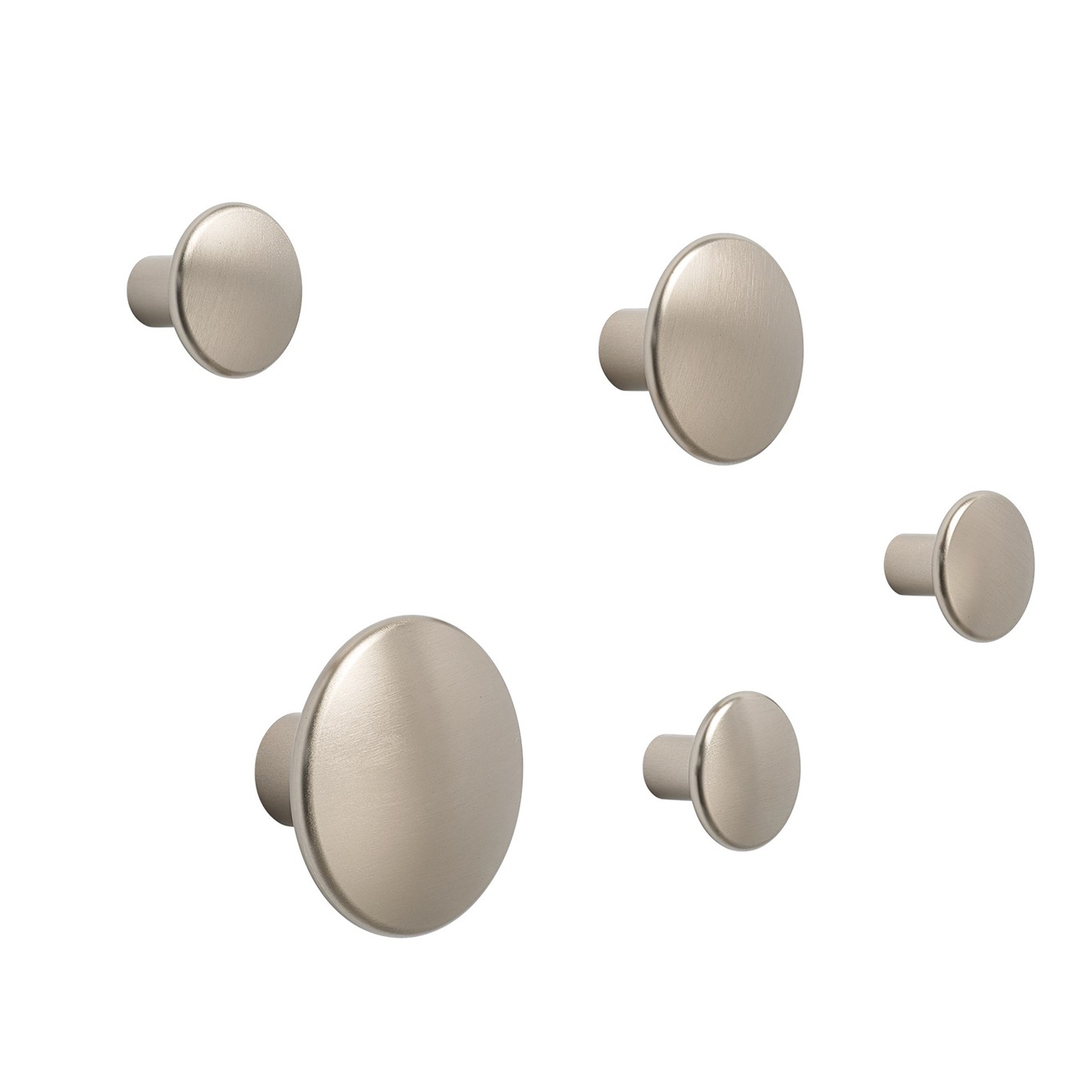 The Dots Hook Metal 5-Pack, Taupe