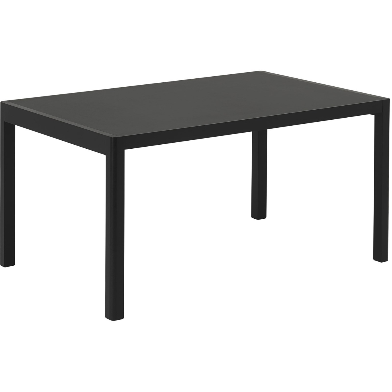 Workshop Pöytä Musta Linoleumi / Musta, 140x92 cm