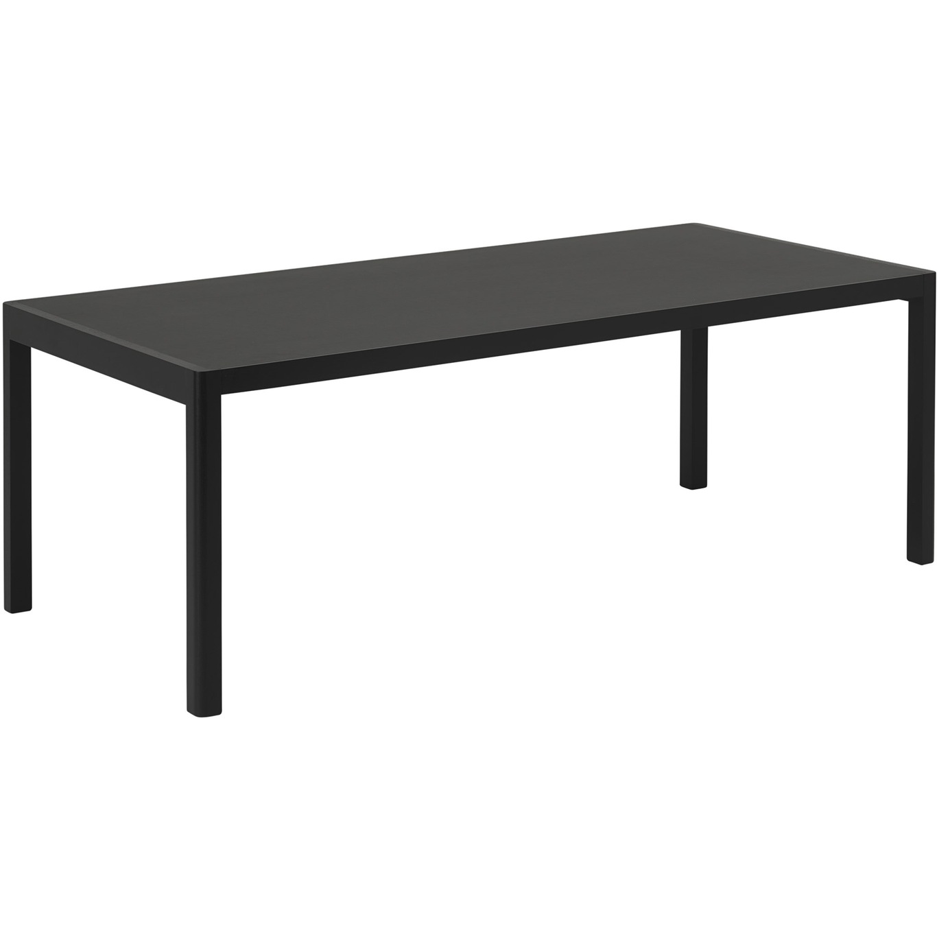 Workshop Pöytä Musta Linoleumi / Musta, 200x92 cm