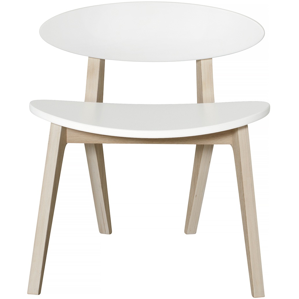 Wood Pingpong Chair, White/Oak
