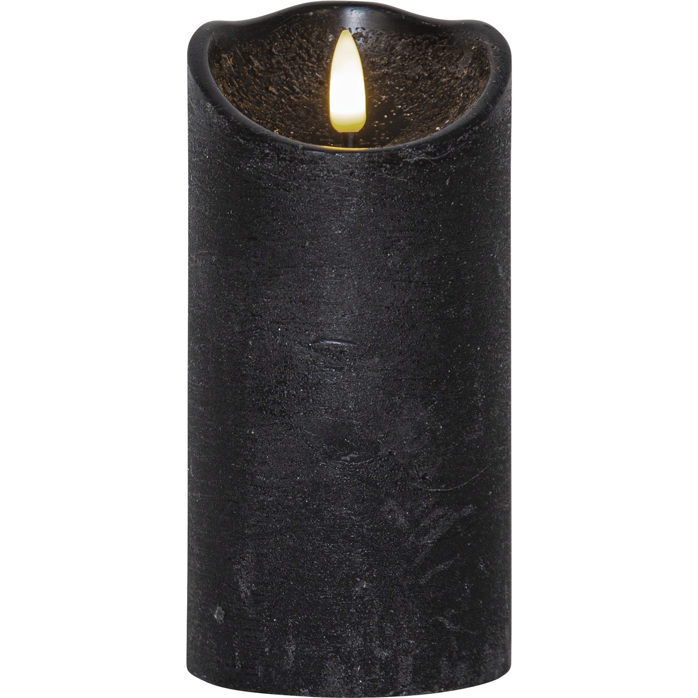Flamme Rustic LED Pöytäkynttilä Musta, 15 cm