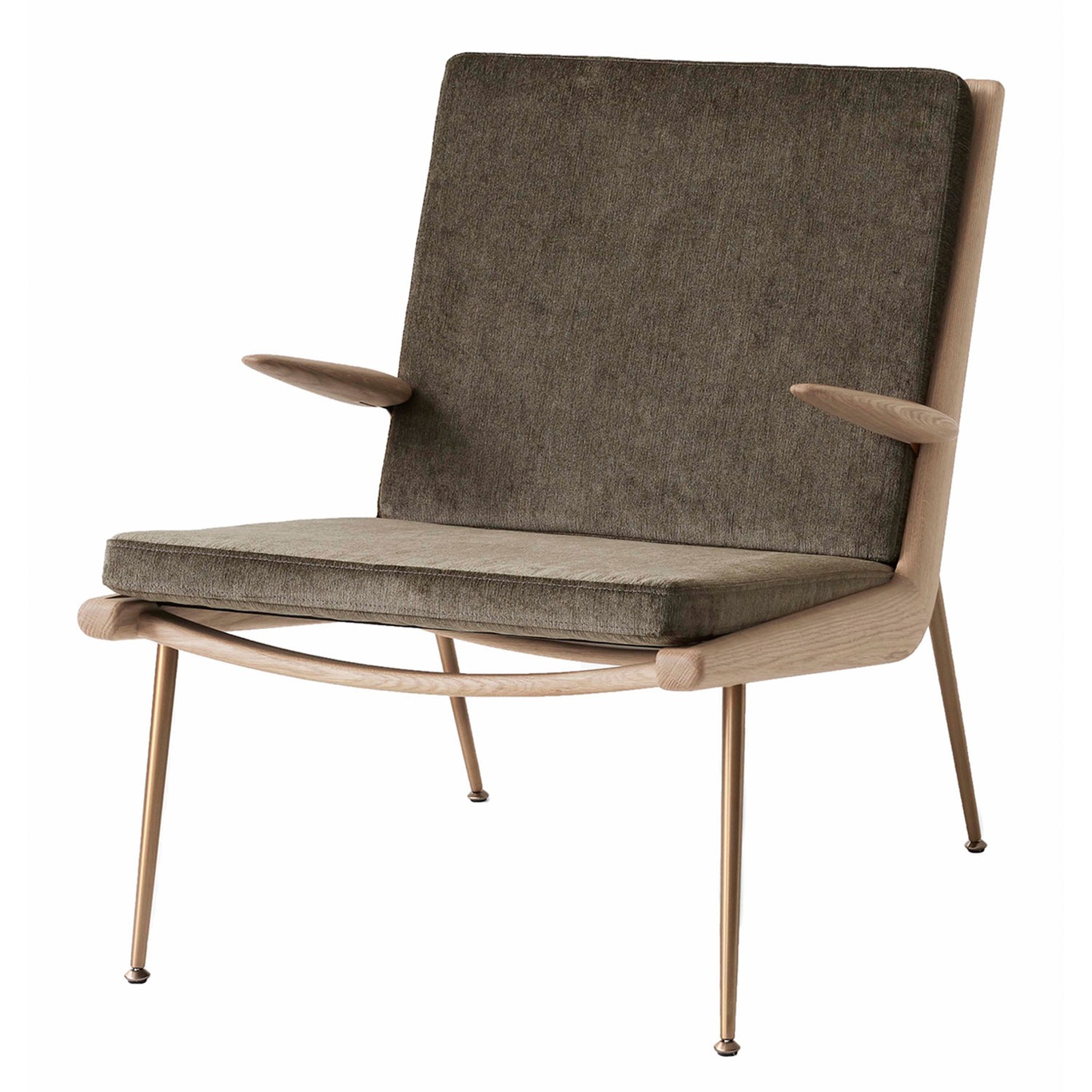 Boomerang HM1 Lounge Chair, White Oiled Oak / Duke 004
